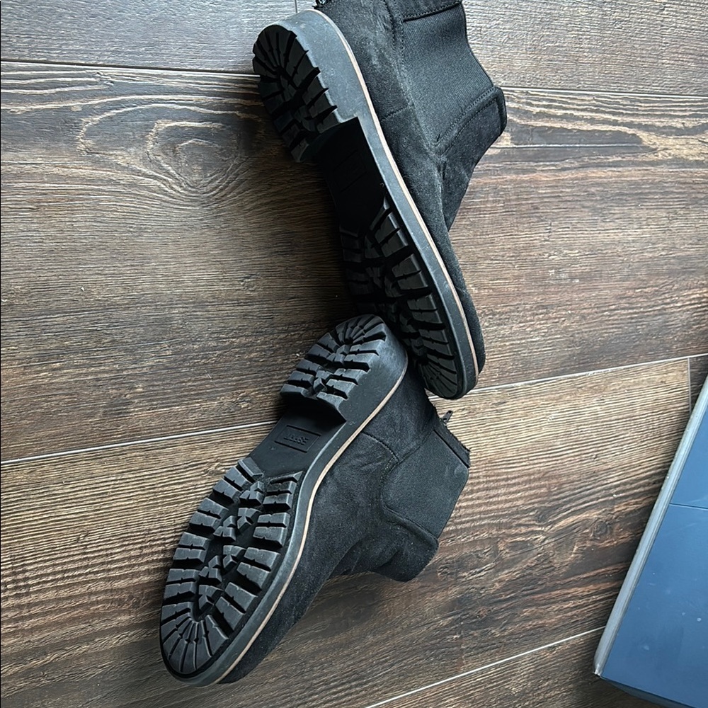 Esprit Black Winter Rain Boots Polished Leather